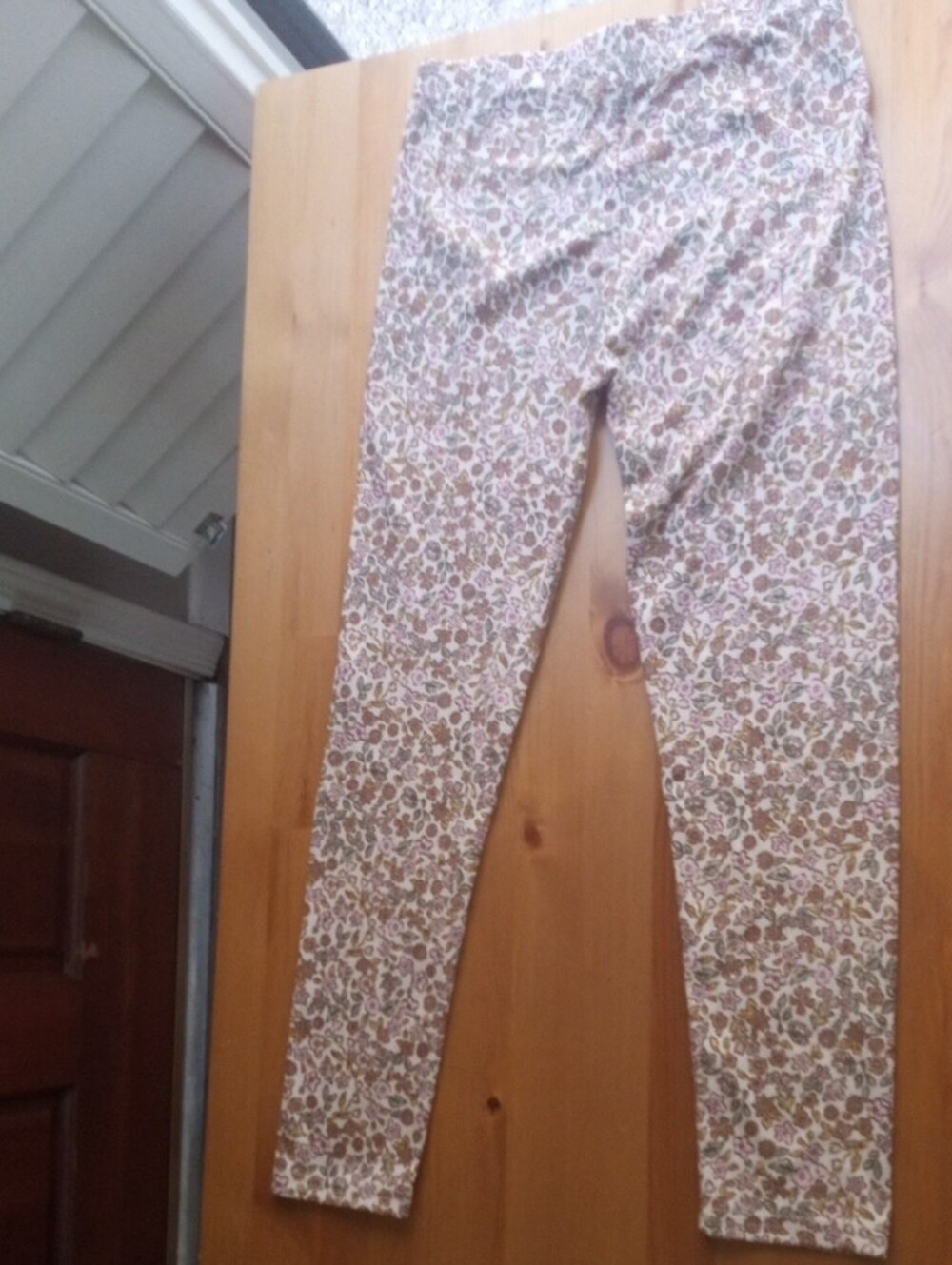 btween Pink and Green Floral Kids Leggings - Picture 4 of 4